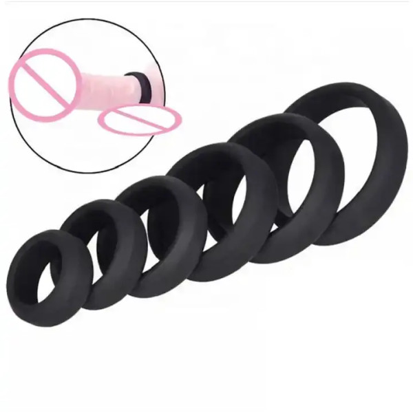  Flexible Silicone Cock Rings Time Delay Ejaculation 45mm